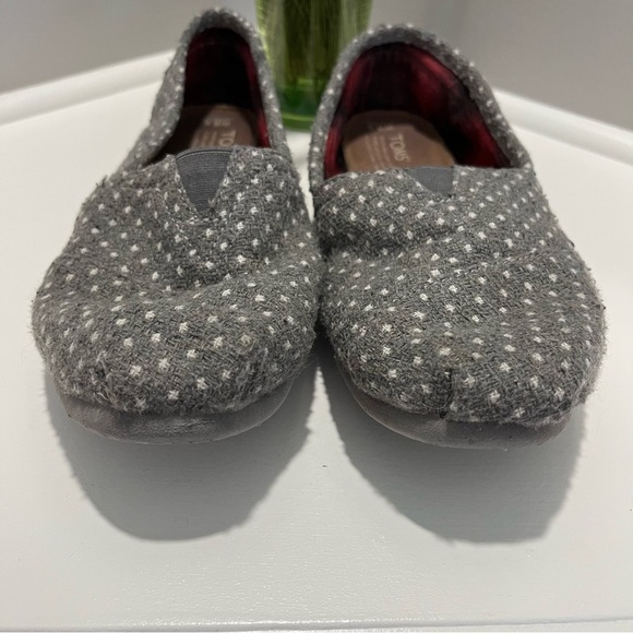 Toms Alpargata Classic Gray with White Dots Fabric Upper Slip-On Shoe - Picture 6 of 12